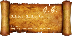 Gibicz Gilberta névjegykártya